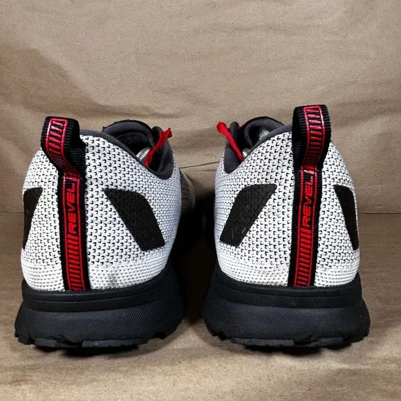 Brooks Revel 4 Mens Running Shoes White Black Red 1103471D151 Size 13 D - Picture 5 of 10